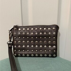 Charming Charlie Metallic Studded Wristlet